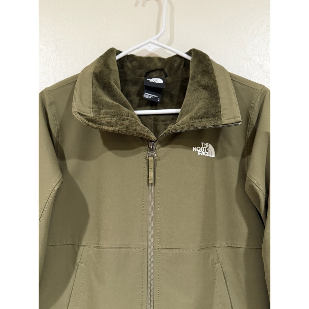 The North Face Womens Shelbe Raschel Parka Olive Green Softshell Jacket Size S - Picture 5 of 11